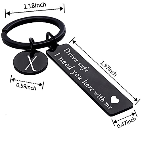 Image of drive safe keychain for him key rings for her men boyfriend