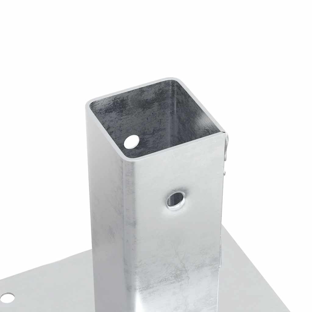 Wspornik słupka 51 x 51 mm, 12 sztuk, stal ocynkowana ogniowo | Do ogrodzenia, pawilonu, balustrad, odporna na korozję, odporna na warunki atmosferyczne, montaż na betonie lub drewnie