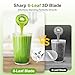 KOIOS Blender for Smoothies,Personal Blender for Shakes and Smoothies with 3 * 22oz To-Go Cups,22000 RPM Smoothie Maker,Detachable 6-leaf Blade Portable Blenders for kitchen,Black