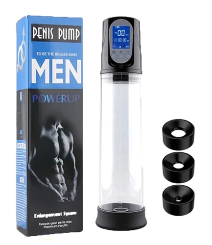 Men's Growth Pump with Strong Suction Vacuum Pump with ED Screen Powerful Electric Vacuum Pump Inch Adjustable Men's Underwear Set Training Tools to Be a Bigger Men du0950069504
