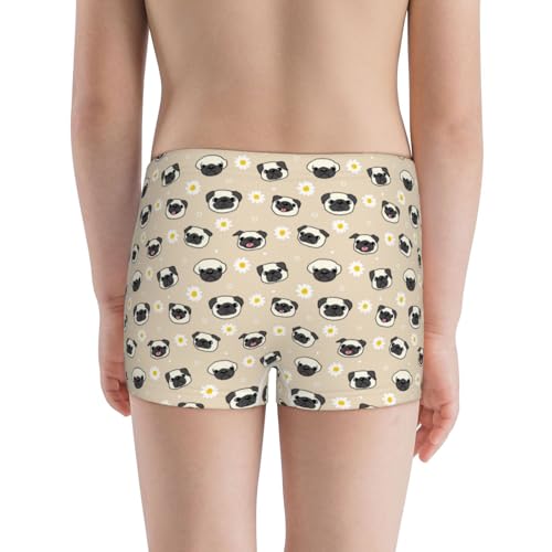 Boys' Cotton Boxer Brief Soft Underwear-Pug Dog Face3