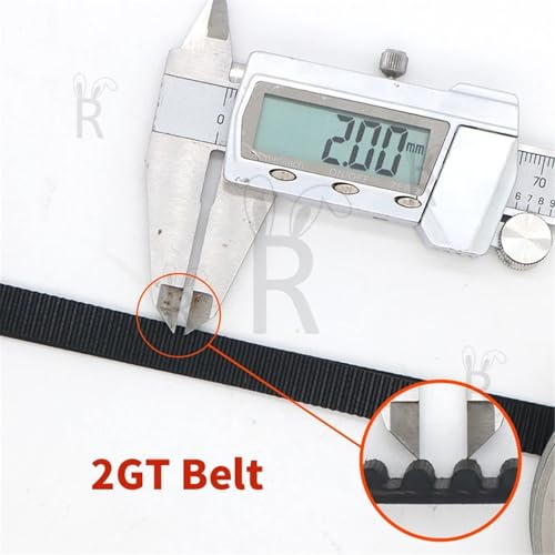 Courroie de distribution 2GT haute résistance 114mm avec denture synchrone GT2 10mm