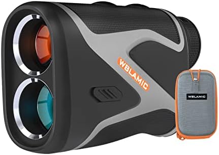 1100 Yards Golf Rangefinder with Slope, WBLAMIC Type-C Recharging Golf Range Finder for Golf & Hunting with Flag Pole Lock Vibration, 6X Magnification, ±1 Yard Accuracy, External Slope Switch