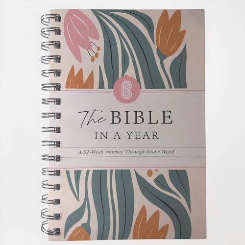The Bible in A Year, A 52-Week Study, Spiral Bound Study Guide, 52-Week Bible Study Plan, A Yearlong Bible Study for Women, Daily Devotional Plan & Reflection Journal (A5)