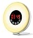 Wake Up Light Alarm Clock, [2018 UPGRADED] Digital Alarm Clock with Sunrise Simulation, 7 Colors Night Light, 6 Nature Sounds, FM Radio for Bedrooms and Heavy Sleepers