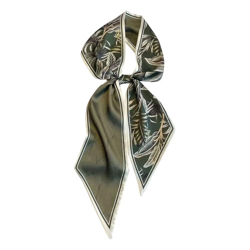 Genérico Pañuelo Cuello Mujer Seda, Elegante Bufanda Larga De Seda con Estampado De Cachemira De Gran Tamaño Ligera Y Versátil