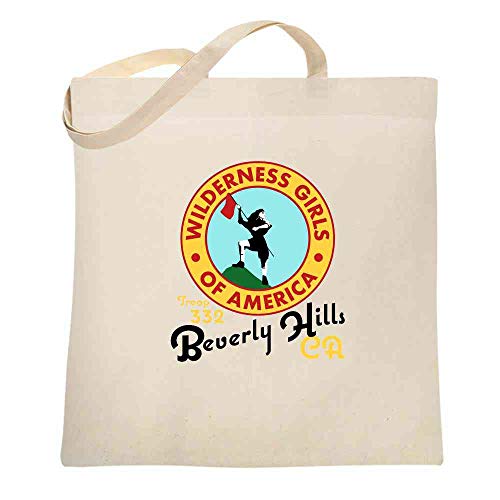 Pop Threads Wilderness Girls Troop 332 Beverly Hills Cosplay Natural 15x15 inches Large Canvas Tote Bag