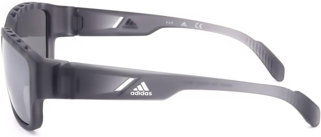Adidas SP0007 20C Sunglasses Men's Crystal Grey/Smoke Mirror Lenses 57mm