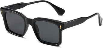 Fashion Square Rivets Men Candy Color Sunglasses Shades Uv400 Trending Women Clear Lens Frame