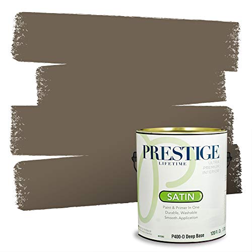 PRESTIGE Paints Interior Paint and Primer In One, 1-Gallon, Satin, Comparable Match of Sherwin Williams* Smokehouse*