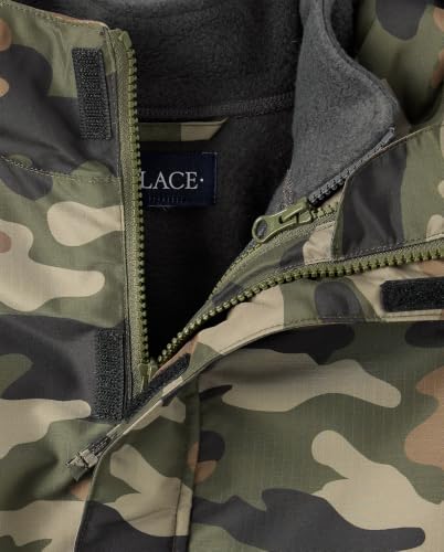 Image of The Children's Place Boys Heavy 3 in 1 Winter Jacket, Wind-resistant Water-resistant Shell, Fleece Inner