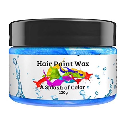 Hair Paint Wax A Splash Of Color - Blue (120 Gram) | Environmentally Friendly Temporary Unisex Natural Hair Paint | Easy To Use and Suitable For Most Hair Types
