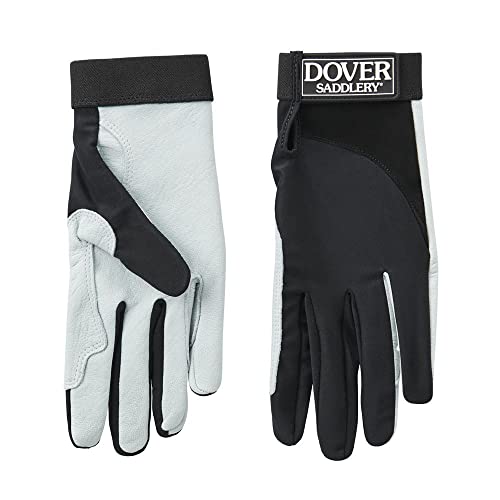 Dover Saddlery Tackified Gloves, Color: Black/Grey, Size: 6