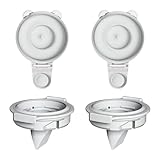 4PC Upgraded M9 Breast Pump Replacement Part, Including 2pcs Duckbill Valve and 2pcs Double-Layed Diaphragms for Momcozy Upgraded Mobile Flow | Upgraded M9, Valve, Diaphragms, 4PC Gray
