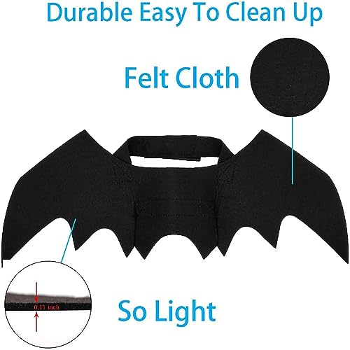 LIBRNTY Haustier Fledermausflügel,Halloween Haustier Kostüm,Katze Hund Fledermaus Kostüm,CHundekostüme,Dekoration,Schwarze Bekleidung für große Katzen Hunde(Neues Upgrade im Jahr 2023 schwarz,groß)