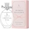 Perfume para Mujeres, Aroma Floral Afrutado de Larga Duración sin Alcohol, 1.7 Fl Oz | Fragancia Fresca con Yuzu, Granada, Peonía, Magnolia, Ámbar y Almizcle, Uso Diario, Regalos de Cumpleaños y Festivos para Mujeres y Mamás Crystal veil 1.7 Fl Oz (Paquete de 1) 2