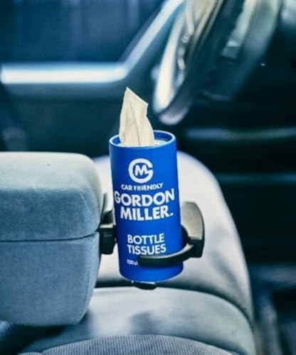 GORDON MILLER ボトルティッシュ スリム 車 ドリンクホルダーに入るサイズ 繊維ホコリが飛び散りにくい竹パルプ ブルー 1485374