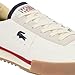Lacoste Men’s Aura Leather Sneakers, White/Navy/Red, 9.5