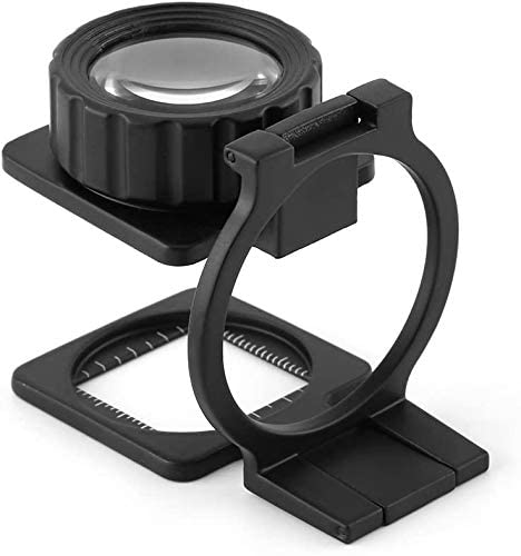 15X Medida Escala Lupa Portátil Plegable Soporte de la Lupa Lupa Lente Lupa Medida Escala Cover