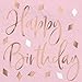 Blush Birthday Hot Stamped Beverage Napkins (5