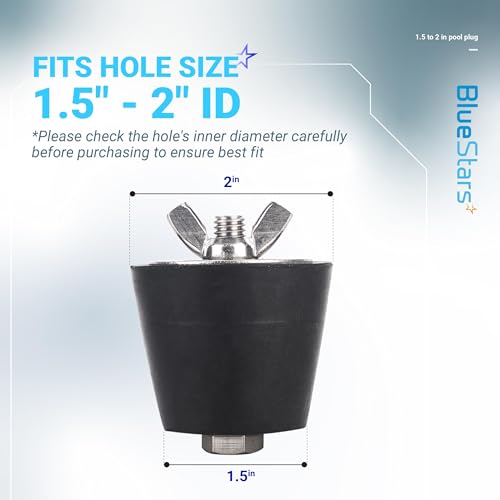 Image of BlueStars Pool Winterizing Plug 1.5 inch to 2 inch - Pack of 2