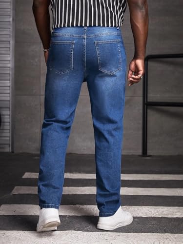 Image of KOTTY Men's Solid Straight Fit /Skinny Fit /Relaxed Fit Comfortable and Strechable Stylish Looking Jeans