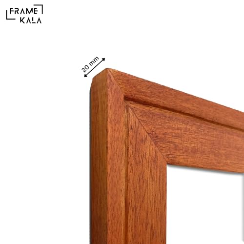 Image of FRAMEKALA Handmade Yellow Wooden Photo Frame, A2 (42 x 59.4 cm) Display to Showcase Artworks, Pictures, and Photos - Perfect for Wall, Home and Office Decor, Honey Maple