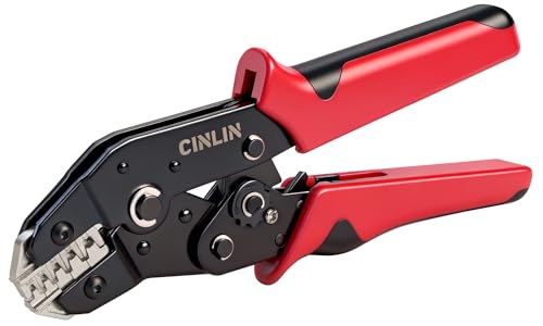 CINLIN SN-68B Ratcheting Wire Crimping Tools for JST PH 2.0mm XH 2.5mm VH 3.96mm JWPS 4.0mm Pitch Dupont 2.54mm Pitch Molex Style AMP JST TYCO Open Barrel Terminals AWG28-16(0.08-1.5mm)