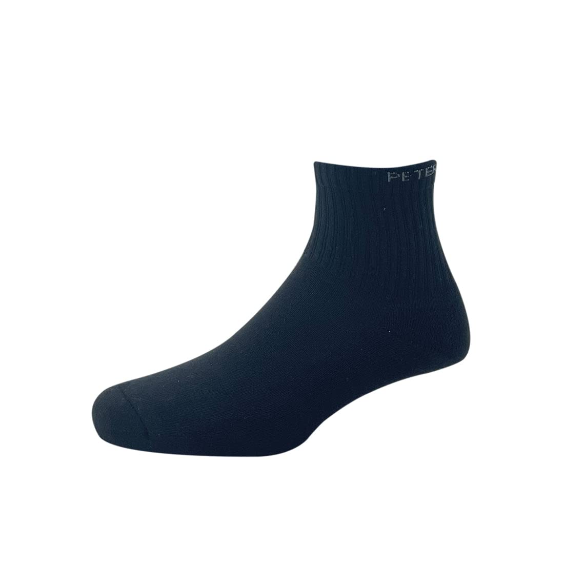 peter england Quarter Length Men's Sport Pattern Socks - Black-picture-26