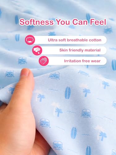 Image of Kidbea Organic Cotton Unisex Baby Romper Soft Breathable Full Sleeve Zipper Footed Bodysuit for Newborn & Infant Kids Sleepwear