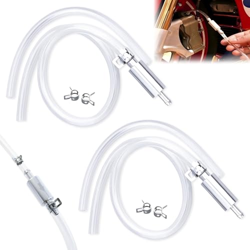 Kanroadi Brake Bleeder Hose - One Way Check Valve Tube Bleeding Tool Kit for Motorcycle Clutch, Brake Bleeder Valve, Brake Bleeder one Way Valve, Soft Tube with Metal Clips (2pcs)