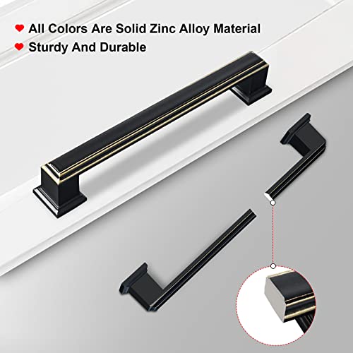 Grantenov 10 Pack 5.83 Inch Length Kitchen Cabinet Handles 5 Inch Hole Center Vintage Cabinet Pulls Antique Copper Cabinet Hardware Pulls For Bathroom Bedroom Cabinet Drawer Pulls #TOP4