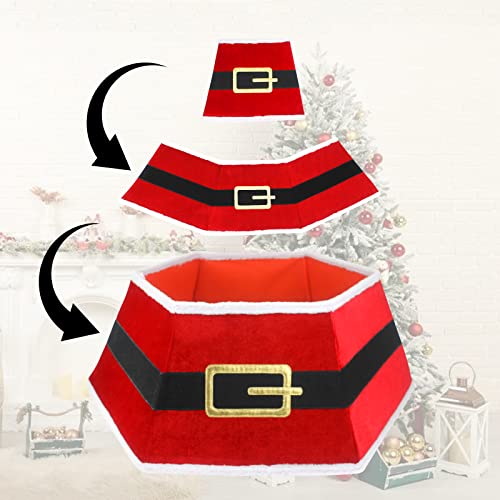 Sheng Hong 26 Inch Christmas Tree Collar Buffalo Plaid Christmas Tree Skirts Tree Ring Christmas Decorations For Party Holiday Home Decoration #TOP4