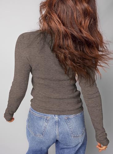 Dokotoo Fall Sweaters for Women 2025 Casual Cashmere Lightweight Long Sleeve Crew Neck Solid Basic Slim Fit Sweater Tops2