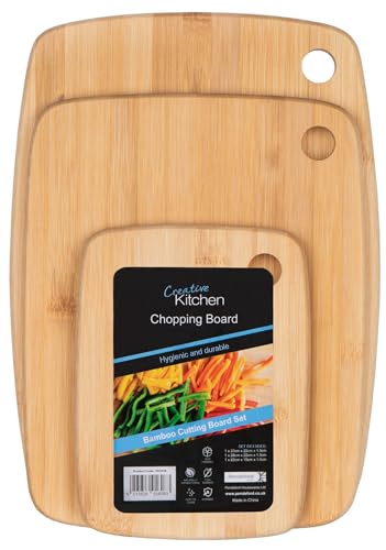 Premium Extra-Thick Bamboo Chopping Board Set – 3-Piece Curved Wooden Cutting Boards 33 x 22cm / 28 x 22cm / 22 x15cm – Durable, Knife-Friendly & Naturally Antibacterial - Cosy Home Interiors Premium Extra-Thick Bamboo Chopping Board Set – 3-Piece Curved Wooden Cutting Boards 33 x 22cm / 28 x 22cm / 22 x15cm – Durable, Knife-Friendly & Naturally Antibacterial - Image 3
