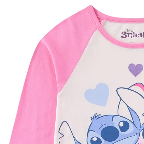 Image of Disney Lilo and Stitch Frozen Minnie Mouse Princess Girls Long Sleeve Shirt and Pants Set for Infant to Big Kids