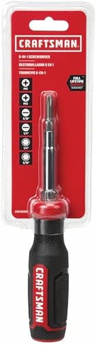 Screwdriver with 6 Multi-Bits, Store Extra Bits in Handle (CMHT68000)