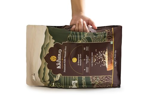 Image of Kkhavo Kala Namak Rice | 9gm protein | Diabetic & gut friendly | Gluten Free &Vegan | Low Glycemic 49-53 | Non GMO (5kg)