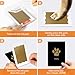 Nabance Pfotenabdruck set Hund, Fußabdruck Baby, 4 pcs Gold und Silber Stempelkissen mit 8 Karten Fussabdruck Baby Handabdruck Baby Hundeschnauze Druck Kit Abdruck set Geschenk für Haustiere Besitzer