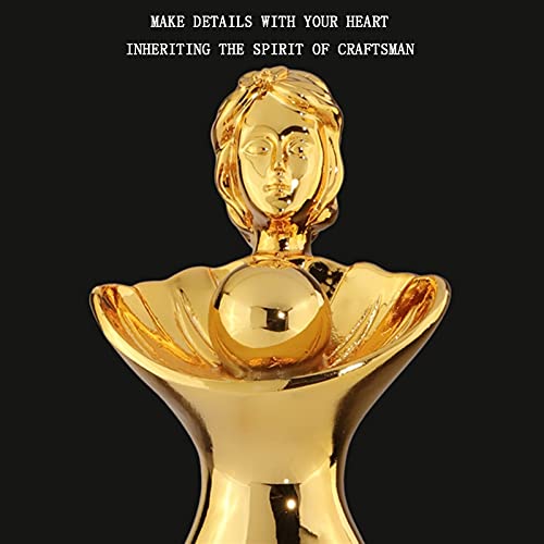 Oscar trofeeën, metalen trofeeën, gouden kampioenschap trofeeën, verschillende concurrentietrofeeën kunnen worden aangepast, belettering kan zijn (Color : Gold, Size : 31 * 8 * 8cm) - Image 5