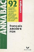Français corriges annabac 1992 053097 2218033801 Book Cover
