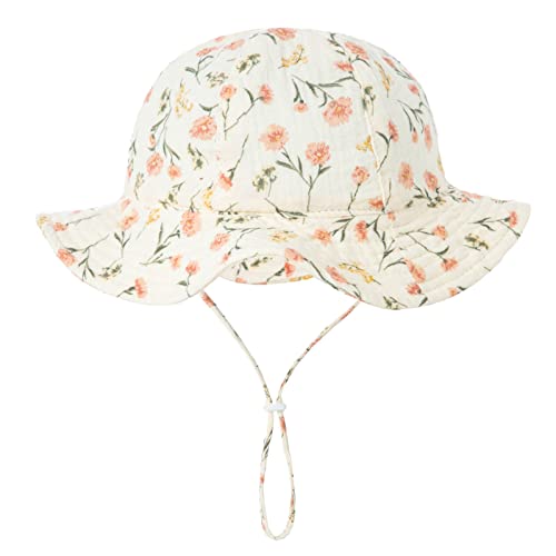 # Infant Cap Girls Boys Spring Autumn Outdoor Shade Cartoon Prints Sunscreen Hat Fisherman Hat (Orange, One Size) #TOP11