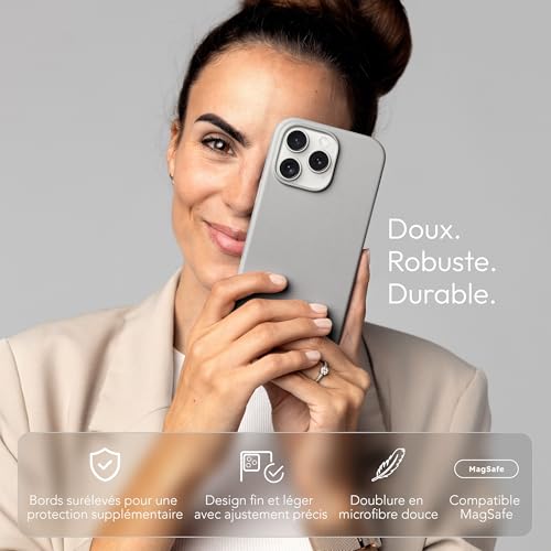 Coque iPhone 16 Pro Max silicone incassable et anti-glisse gris - 2