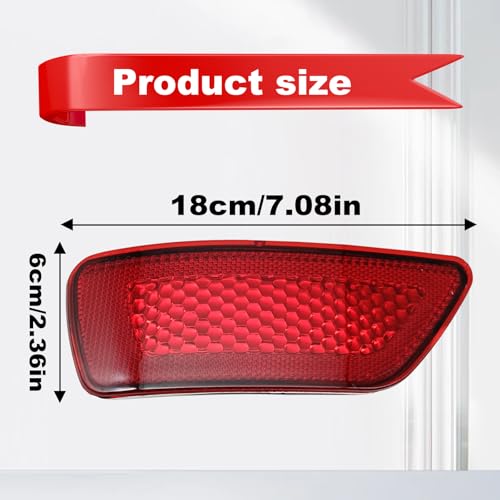 Image of Pleoos Rear Bumper Reflector Light Lamp 2Pcs, Left & Right Side Trim Compatible with Grand Cherokee 2011-2021 Journey 2011-2020 Compass 2011-2017, Replaces 57010720AC 57010721AC