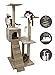 Large Cat Tree House - 4 Foot Tall Soft Felt Carpet Climbing Play Tower and Scratcher for Pets to Play, Scratch and Rest – Three Levels with Ramps, Fort and Mouse Toys – Easy Assembly – by Petlo