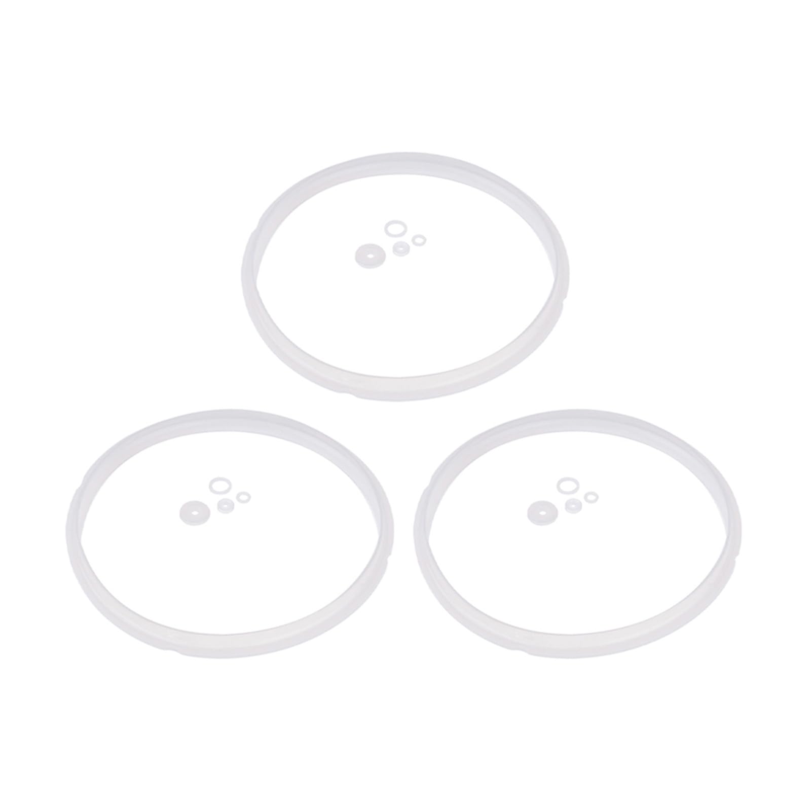 kmgfsd 3PCS Silicone Sealing Rings for 5 / 6L Pressure Cookers Leakproof Gasket Electric Cooker Accessories Enduring Cooker Gasket