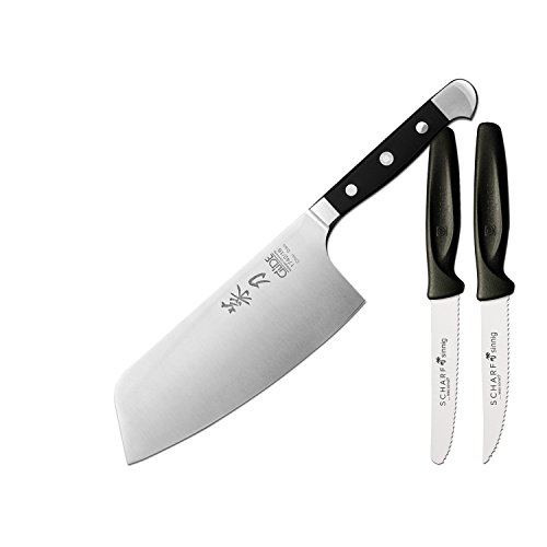 Güde Chai Dao Kochmesser 16 cm Alpha 1742/16 plus je 1 x SCHARFsinnig Messer B & S Cover
