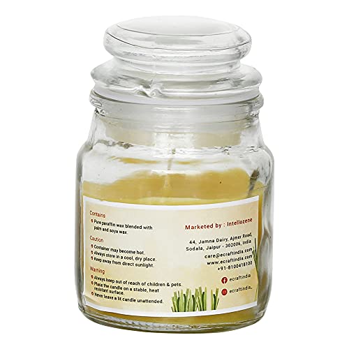 eCraftIndia Lemon Grass Scented Candle for Home Decor, Bedroom - Jar Candles for Diwali, Christmas, Birthday, Valentine's Day - Scented Candles Gift Set - Diwali Decoration Items for Home Decor 6 41R771rDWaL