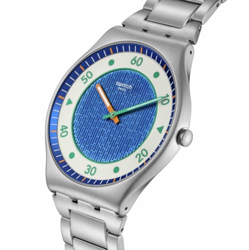 Swatch Skin Irony 42 Unisex Watch Casual Polymer Grey Quartz Waterproof Splash Dance