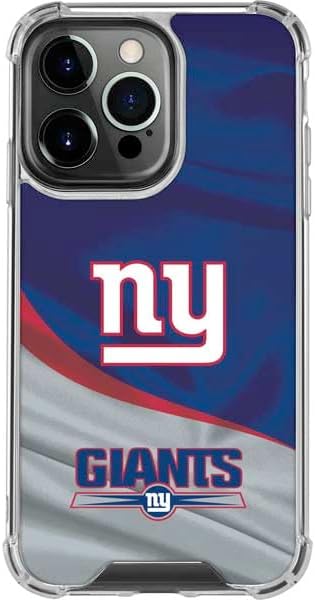 Skinit Clear Phone Case Compatible with iPhone 16 Pro - Officially Licensed NFL New York Giants Design